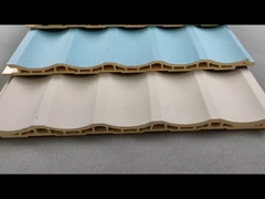 Trang trí nội thất Bảng tường màu xám Wpc gỗ nhựa composite vật liệu bền