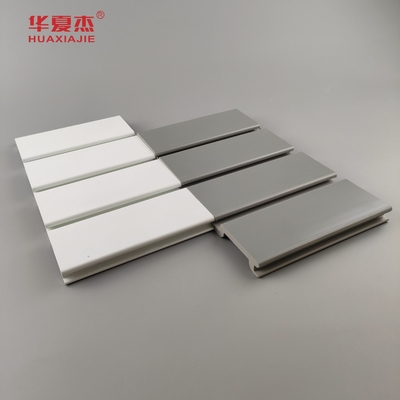 Phân phối bán buôn tấm tường PVC trắng và màu xám tấm nhà để xe chống nước trang trí tường bên ngoài