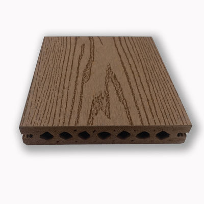 Sàn gỗ chống trượt WPC Lớp phủ sàn tổng hợp 140 x 25mm màu nâu cà phê xám màu gỗ tếch