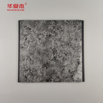 Giá tốt. High Gloss Black Panel With Sliver Halo Pattern Bảng tường PVC thiết kế sang trọng Bảng PVC cho trang trí nhà trực tuyến