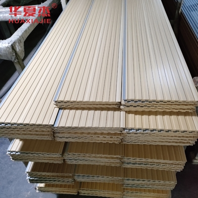 Bảng tường WPC ngoài trời Laminated WPC Panel Trang trí tòa nhà dân cư