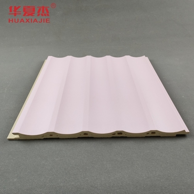 Bảng tường WPC hình U Laminated Pink Panels Nội thất và trang trí bên ngoài