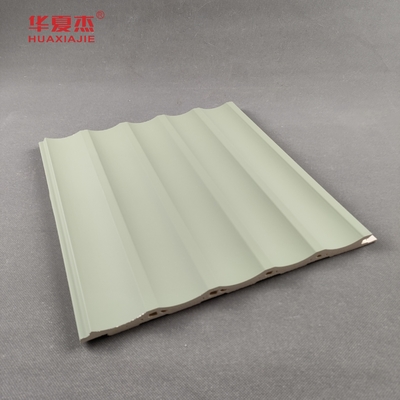 Bảng tường WPC hình U Bảng tường trang trí màu xanh lá cây Laminated cho vật liệu xây dựng