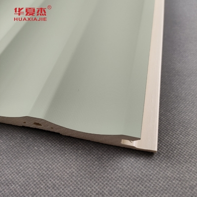 Bảng tường WPC hình U Bảng tường trang trí màu xanh lá cây Laminated cho vật liệu xây dựng