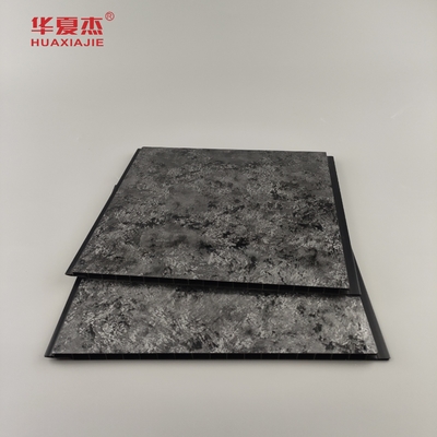 High Gloss Black Panel With Sliver Halo Pattern Bảng tường PVC thiết kế sang trọng Bảng PVC cho trang trí nhà