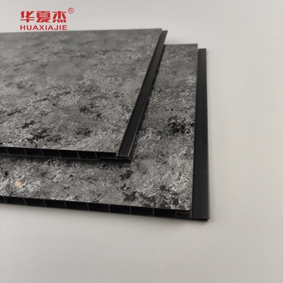 High Gloss Black Panel With Sliver Halo Pattern Bảng tường PVC thiết kế sang trọng Bảng PVC cho trang trí nhà