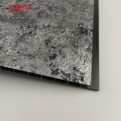 High Gloss Black Panel With Sliver Halo Pattern Bảng tường PVC thiết kế sang trọng Bảng PVC cho trang trí nhà