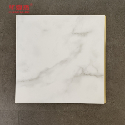 Cao chất lượng White Marble Wpc Wall Panel 600x9mm Laminated Wpc Board Không thấm nước Dễ lau