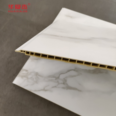 Cao chất lượng White Marble Wpc Wall Panel 600x9mm Laminated Wpc Board Không thấm nước Dễ lau