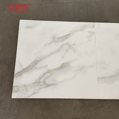 Cao chất lượng White Marble Wpc Wall Panel 600x9mm Laminated Wpc Board Không thấm nước Dễ lau