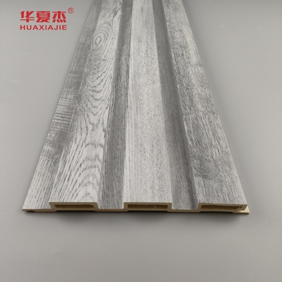 Nhập xưởng bán buôn Grey Wood Design Floated Wpc Panel Bức tường trang trí cho nhà