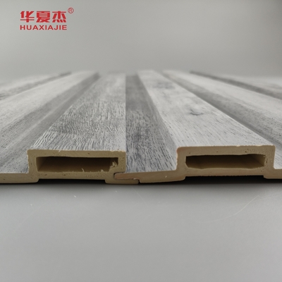 Nhập xưởng bán buôn Grey Wood Design Floated Wpc Panel Bức tường trang trí cho nhà