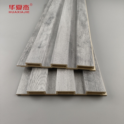 Nhập xưởng bán buôn Grey Wood Design Floated Wpc Panel Bức tường trang trí cho nhà