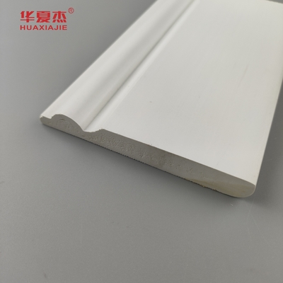 Cao chất lượng PVC nền đúc trắng bề mặt mịn 95x12mm PVC ván trang trí nội thất