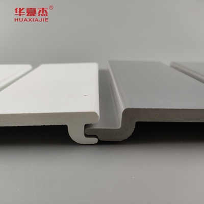 Phân phối bán buôn tấm tường PVC trắng và màu xám tấm nhà để xe chống nước trang trí tường bên ngoài