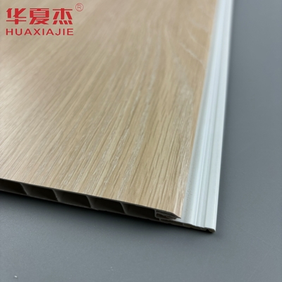 Thiết kế hiện đại màu sồi tấm tường PVC hình U tấm nội thất PVC chống ẩm vật liệu xây dựng