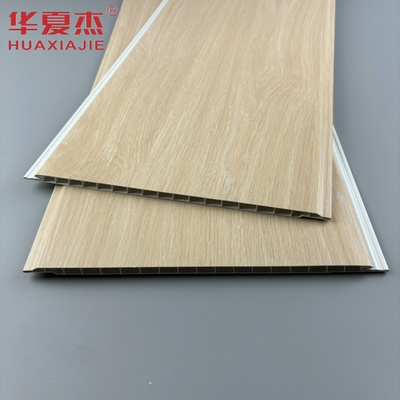 Thiết kế hiện đại màu sồi tấm tường PVC hình U tấm nội thất PVC chống ẩm vật liệu xây dựng