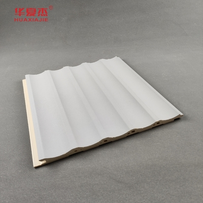 Trang trí nội thất Bảng tường màu xám Wpc gỗ nhựa composite vật liệu bền