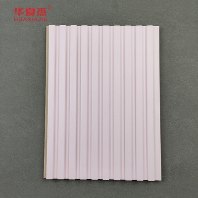 WPC Flouted Bảng tường màu hồng trang trí Bảng tường cho vật liệu gia đình