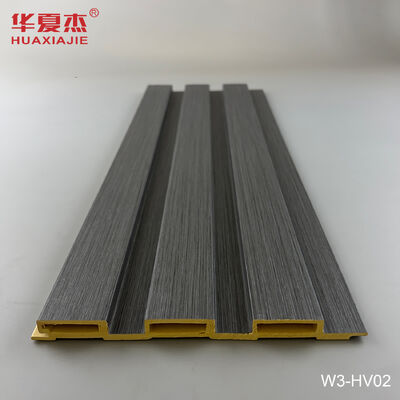 Chất lượng Tấm ốp tường WPC rãnh màu xám đậm chống ẩm, bền bỉ với bề mặt phẳng để trang trí tường nhà máy