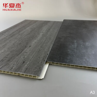 Chất lượng Tấm ốp tường PVC vân đá cẩm thạch màu xám đậm sỉ, bề mặt vân gỗ chống thấm nước cho trang trí nội thất nhà máy