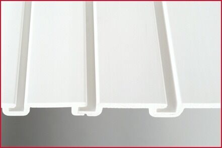 Chất lượng Tấm PVC Slatwall Chống Cháy Tuyệt Vời, Kháng Khuẩn, Chống Thấm Nước Dùng Cho Trưng Bày Bán Lẻ và Tường Lưu Trữ nhà máy